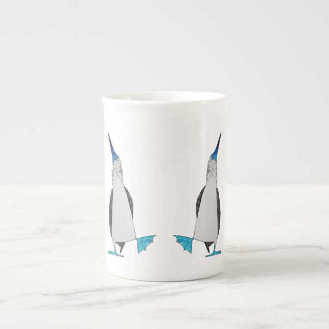 Tasse En Porcelaine Danse de la tasse aux pieds bleue de porcelaine (Devant)