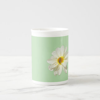 Tasse en porcelaine de bone Mint White Flower & Ho