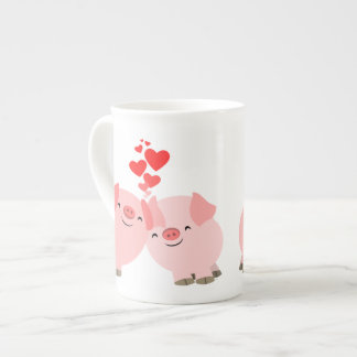 Tasse En Porcelaine De mignons cochons de dessin dans la boug de Chine