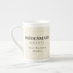 Tasse En Porcelaine Demoiselle d'honneur   Art déco ornemental – Souve