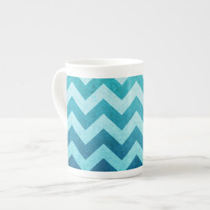 Tasse En Porcelaine Denim Chevron par Shirley Taylor