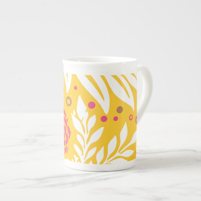 Tasse En Porcelaine Design floral 24 (Devant droit)