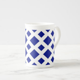 Tasse En Porcelaine Diamants de marine sur le blanc
