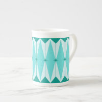 Diamants et tasse géométriques de porcelaine