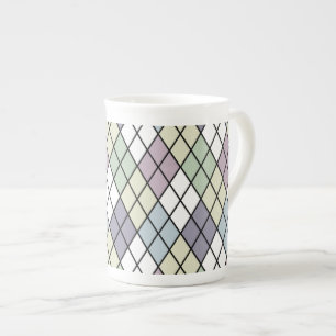 Tasse En Porcelaine Diamants Pastel