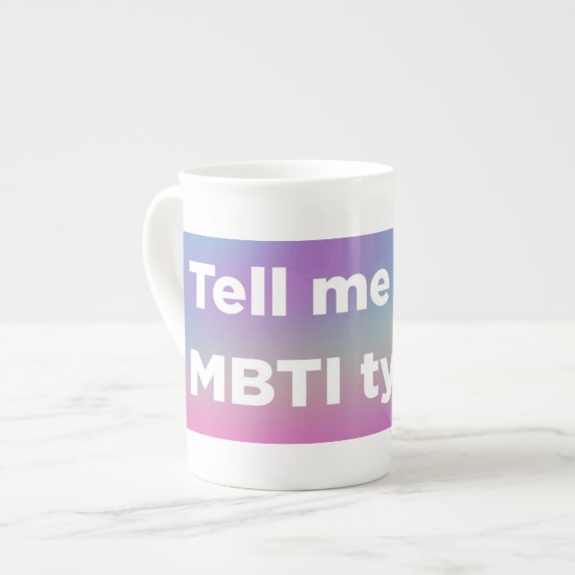 Tasse En Porcelaine Dites-moi votre MBTI (Devant gauche)