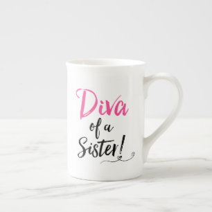 Tasse En Porcelaine "DIVA d'une soeur !" L'os à la Chine