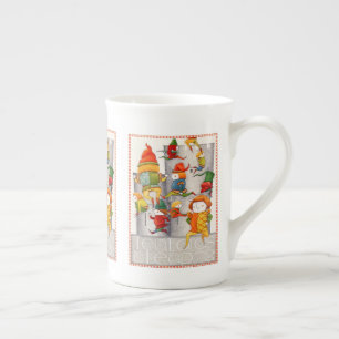 TASSE EN PORCELAINE DIX SEIGNEMENTS UN OE-S EN TÊTE