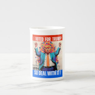 TASSE EN PORCELAINE DONALD TRUMP - J'AI VOTÉ POUR TRUMP, ALORS FAITES-