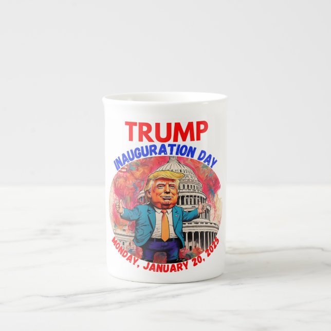 TASSE EN PORCELAINE DONALD TRUMP JOUR D'INAUGURATION 2025 (Devant)