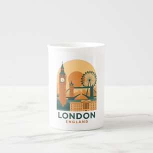 Tasse en porcelaine d'os de Londres Angleterre vin