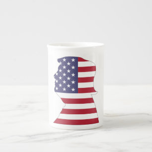 Tasse En Porcelaine Drapeau américain du président Donald Trump