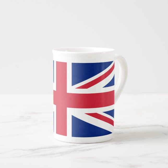 Tasse En Porcelaine Drapeau du Royaume-Uni (Devant droit)