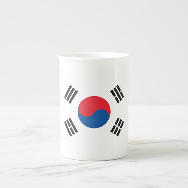 Tasse En Porcelaine Drapeau sud-coréen inoxydable (Devant)