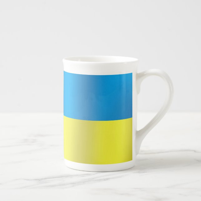 Tasse En Porcelaine Drapeau Ukraine (Droite)