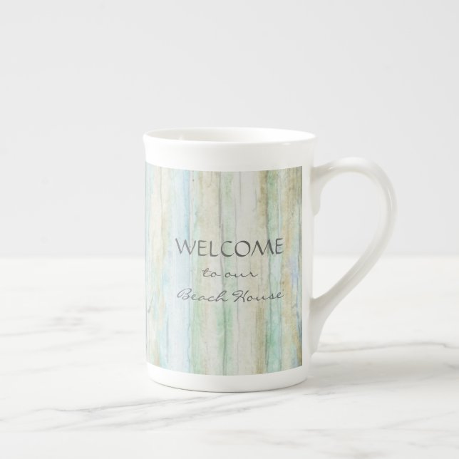 Tasse En Porcelaine Driftwood Ocean Beach House Coastal Seashoredriftw (Droite)