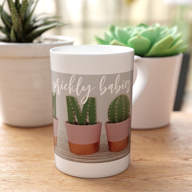 Tasse En Porcelaine Drôle Cactus Maman Citation Plante Lover Bone Chin (If you love your plants like they're your children, then this is the mug for you)