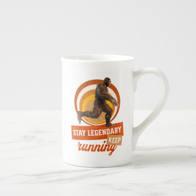 Tasse En Porcelaine Drôle de motivation de course de Bigfoot (Droite)