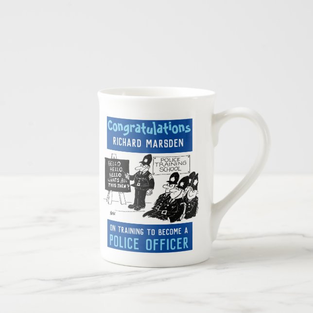 Tasse En Porcelaine École de police (Droite)