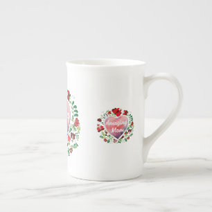 Tasse En Porcelaine Écriture calligraphique Incroyable Maman Fête des 