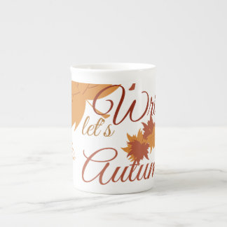 Tasse En Porcelaine Écrivons que c'est l'automne