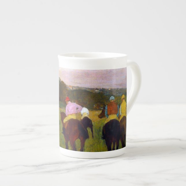 Tasse En Porcelaine Edgar Degas Chevaux de course à Longchamp (Devant droit)