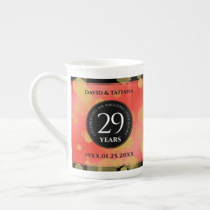 Tasse En Porcelaine Élégant 29e anniversaire du Mariage Garnet