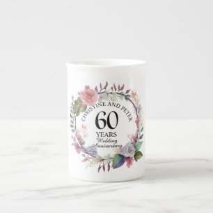 Tasse En Porcelaine Élégant pour tout mariage (60) Anniversaire de mar