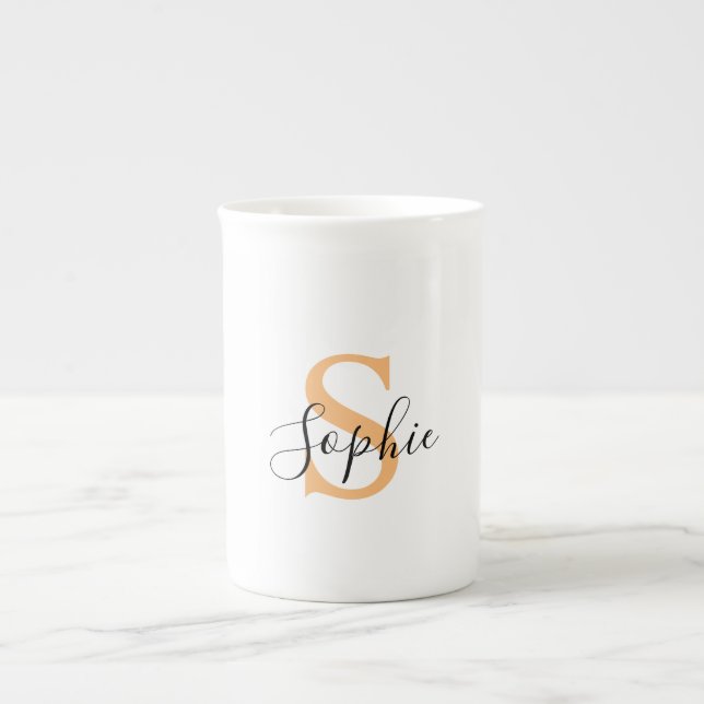 Tasse En Porcelaine Elegant Script Custom Name Personalized Gift (Devant)