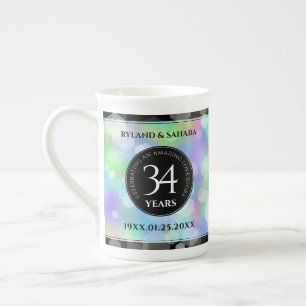 Tasse En Porcelaine Élégante 34e anniversaire du Mariage Opal