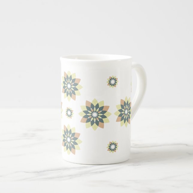 Tasse En Porcelaine Élégante Étoile géométrique moderne éclate (Devant droit)