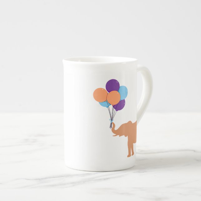 Tasse En Porcelaine Éléphant Ballon (Devant droit)