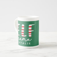 Elf maman fête Noël rouge, vert et blanc