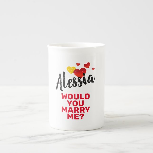 Tasse En Porcelaine Épouse-moi (Devant)