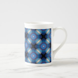 Tasse En Porcelaine Espace Géométrique Bleu