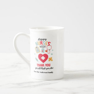 Tasse En Porcelaine Étiquette de cadeau d'appréciation pour INFIRMIÈRE