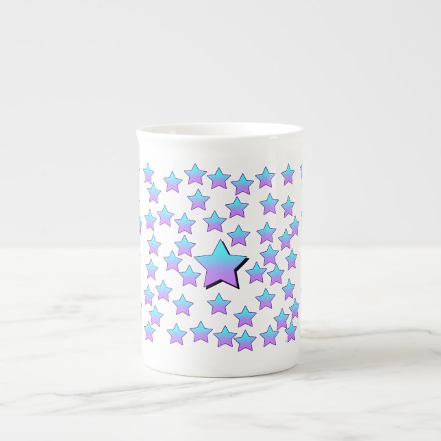 Tasse En Porcelaine Étoiles bleues (Devant)