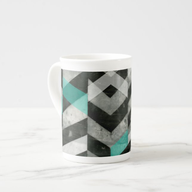 Tasse En Porcelaine Exclusion Chevron II (Devant gauche)
