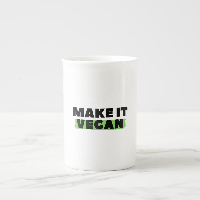 Tasse En Porcelaine Fabriquer Vegan (Devant)