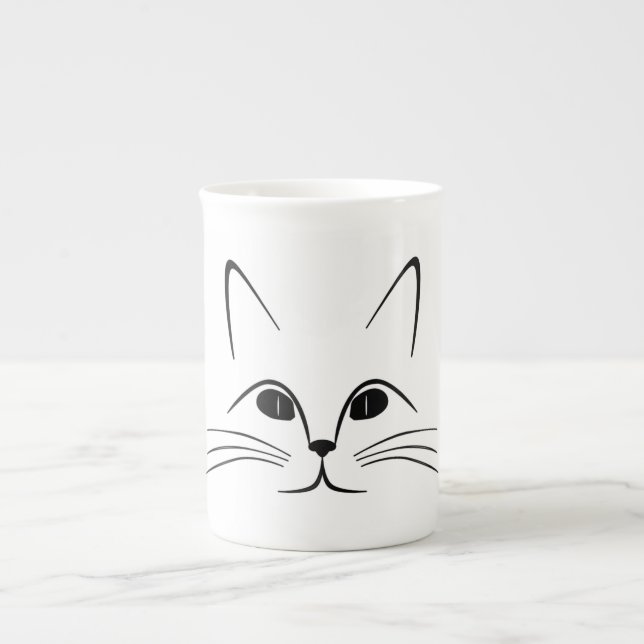 TASSE EN PORCELAINE FACE CAT (Devant)