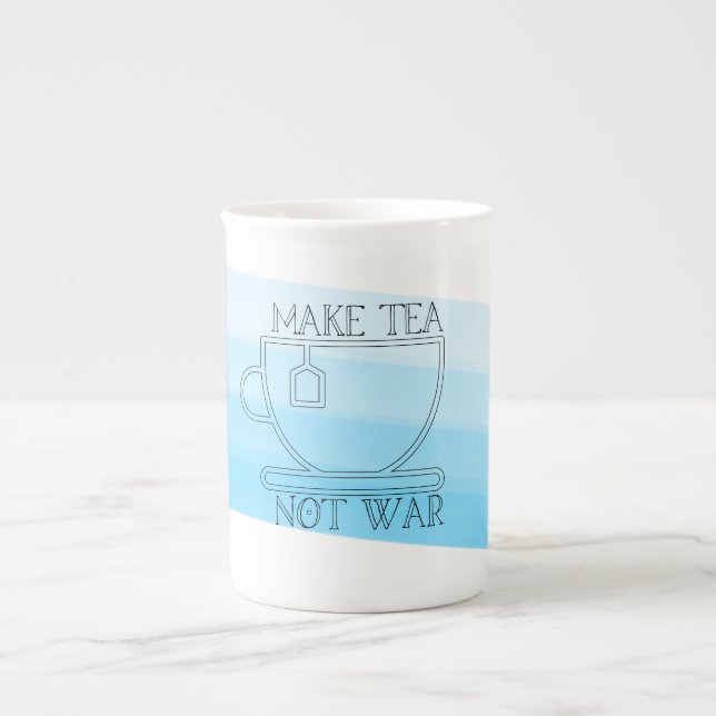 Tasse En Porcelaine Faire du thé pas de la Musique de guerre (Devant)