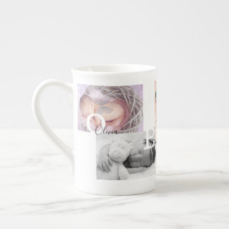 Tasse En Porcelaine Faire-part de naissance de collage photo Keepsaké