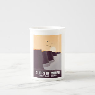Tasse En Porcelaine Falaises de Moher Comté de Clare, Irlande.