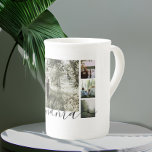 Tasse En Porcelaine Famille de collage de photos et de textes personna<br><div class="desc">Faites une famille personnalisée Photo keepsaké chine mug de Ricaso - ajoutez vos propres photos et texte - photo collage cadeaux</div>