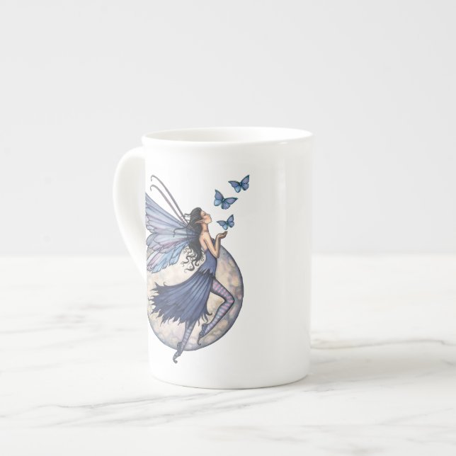 Tasse En Porcelaine Fée bleue minuit (Devant gauche)