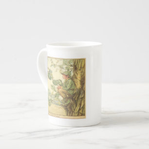 Tasse En Porcelaine Fée d'orme ailée assise dans un arbre