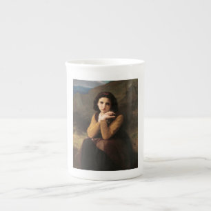Tasse En Porcelaine Femme Mignonne de Jeune Femme par Bouguereau