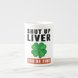 Tasse En Porcelaine Fermer le foie