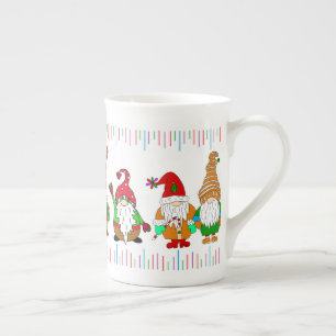 Tasse En Porcelaine Festive des Gnomes de Noël