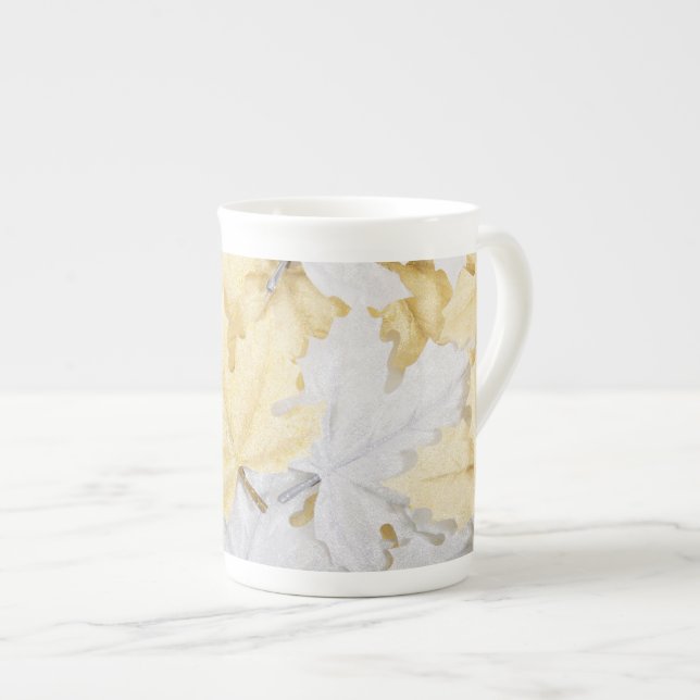 Tasse En Porcelaine Feuilles d'automne (Devant droit)